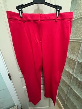 Ann Taylor Eva Curvy Classic Red Women's Trousers NWT 12